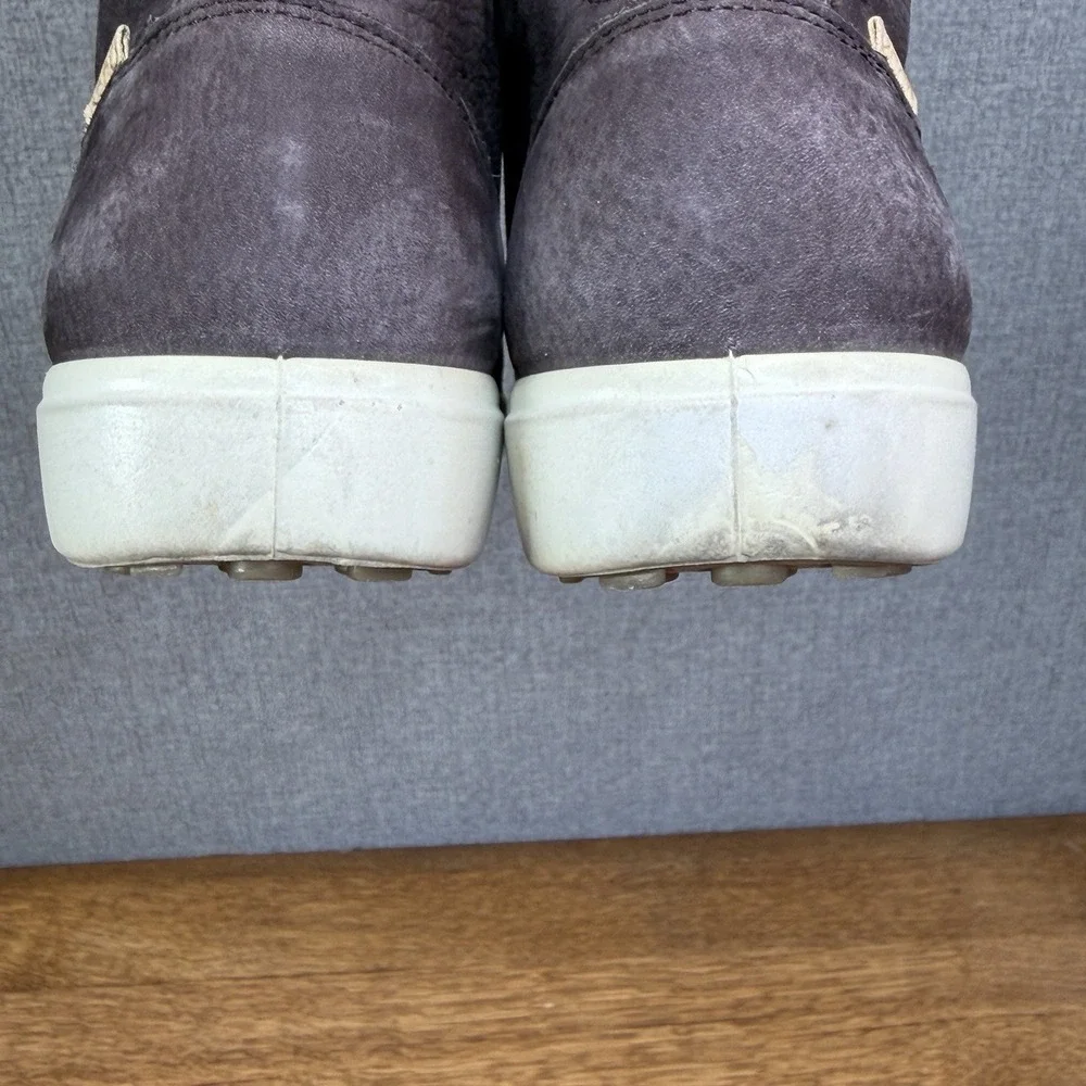 Ecco Womens Soft7 Shoe Size 37 6 Gray Nubuck Zip Bootie Mid Sneaker Comfy Casual